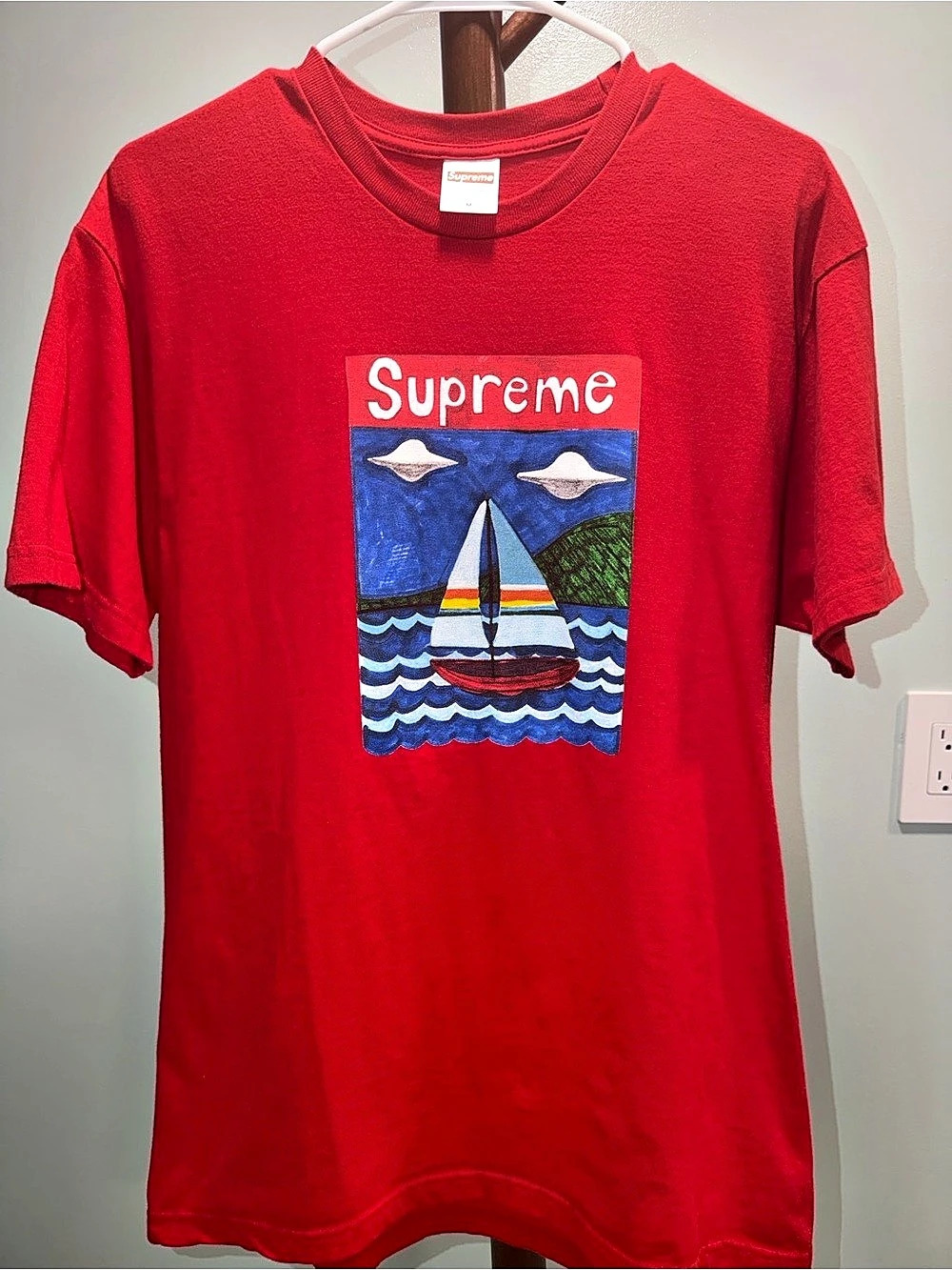Supreme Sailboat tee in Red (Size Medium) Like New